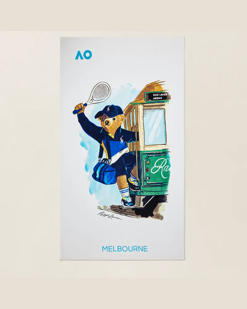 Ralph Lauren Home Polo Bear Strandhandtuch Australian Open Weiß