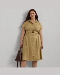 Ralph Lauren Plus Größen - Stretch-Hemdkleid aus Baumwollmischung Tan