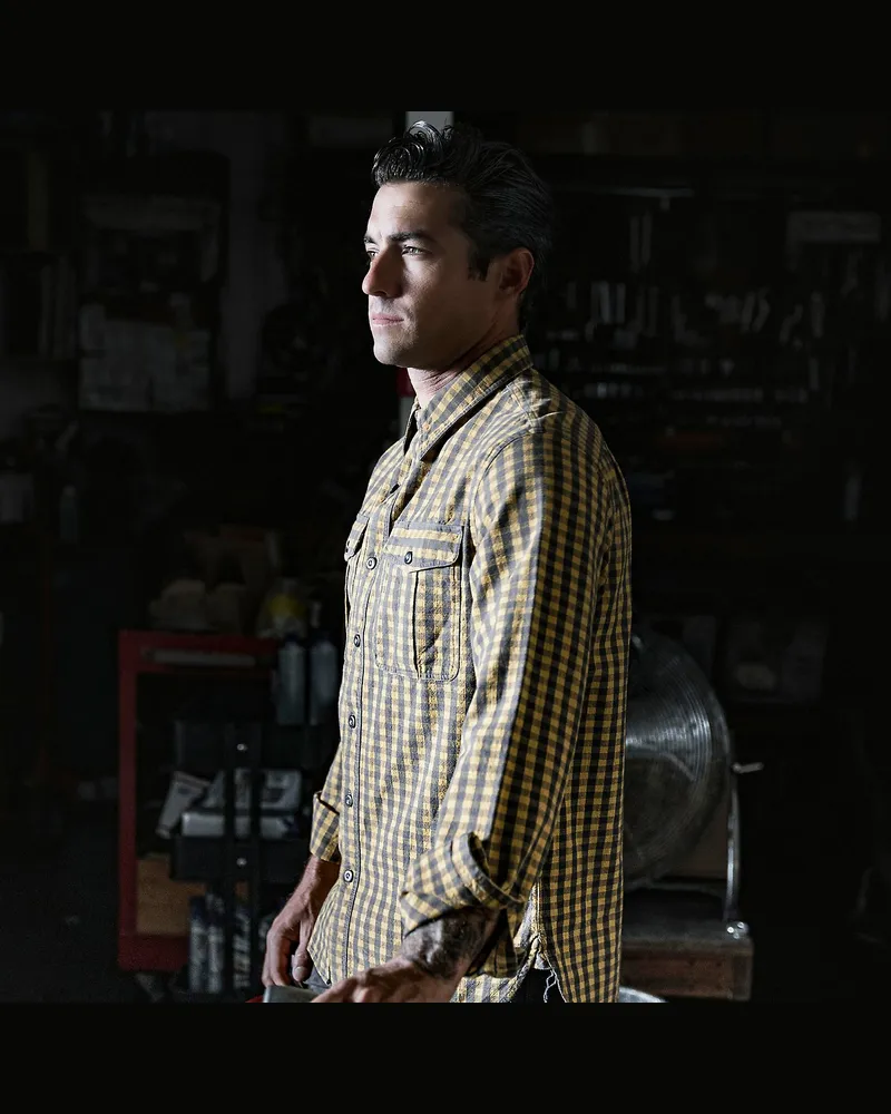 Ralph Lauren Kariertes Arbeitshemd Gold