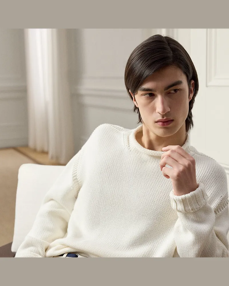 Ralph Lauren Relaxed-Fit Baumwollpullover White