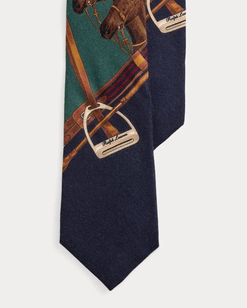 Ralph Lauren Krawatte mit Reitermuster Blue