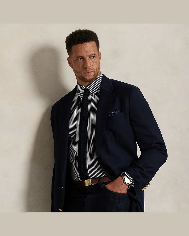 Ralph Lauren Große Größen - Gestreiftes Stretch-Popelinehemd Blue