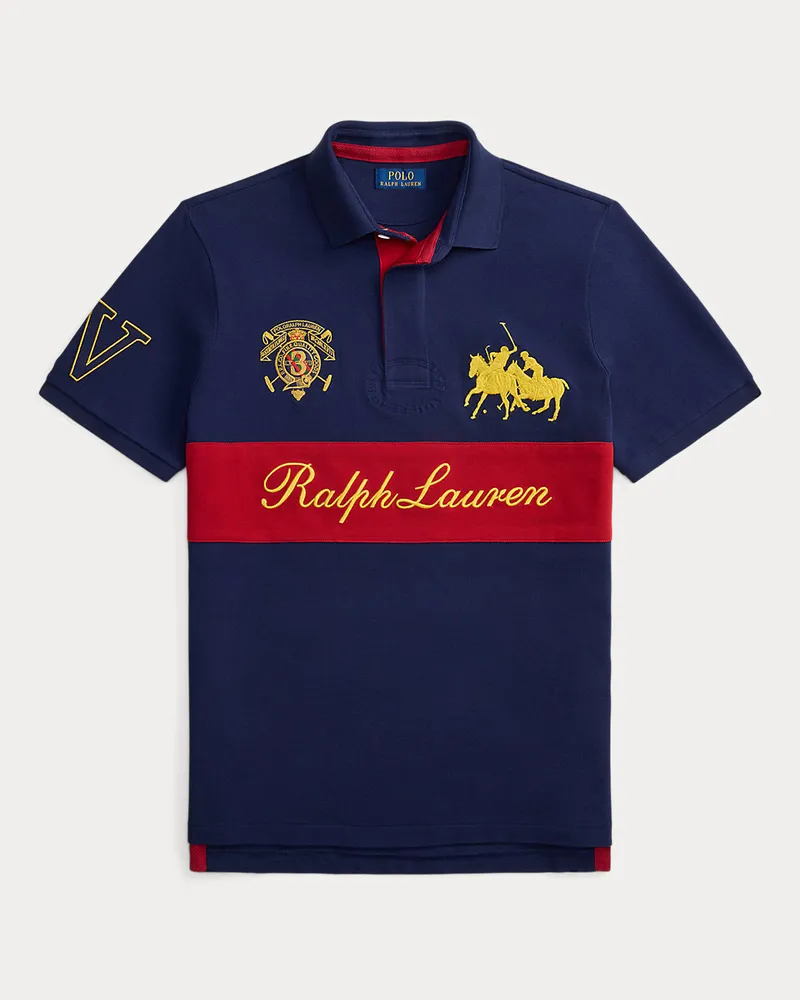 Ralph Lauren Classic-Fit Piqué-Poloshirt mit Wappen Blue
