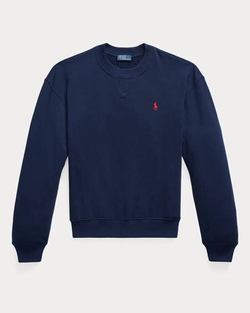 Ralph Lauren Leichter Rundhalspullover aus Fleece Blue