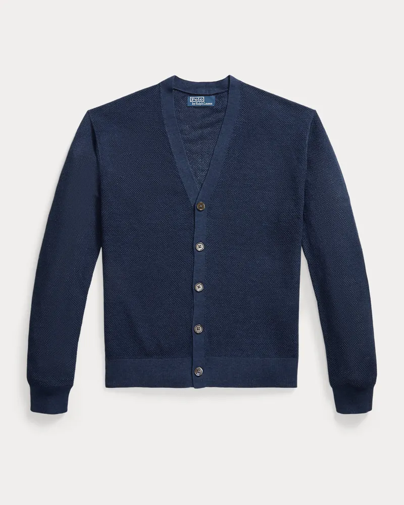 Ralph Lauren Relaxed-Fit Strickjacke aus Leinen Blue