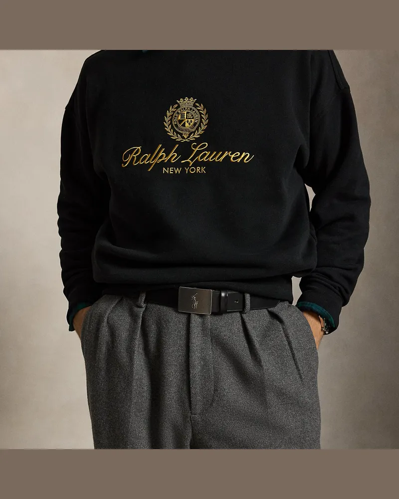 Ralph Lauren Ledergürtel mit Ponyschnalle Black