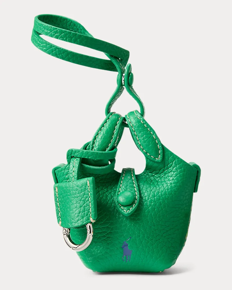 Ralph Lauren Taschenanhänger Polo Play aus Leder Green