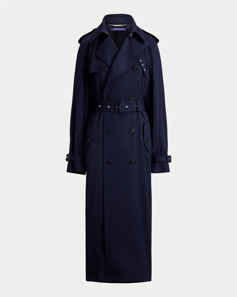 Ralph Lauren Trenchcoat Alecia aus Gabardine-Mischung Blue