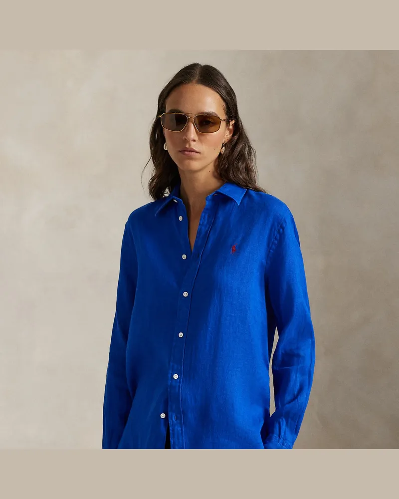 Ralph Lauren Classic-Fit Leinenhemd Blue
