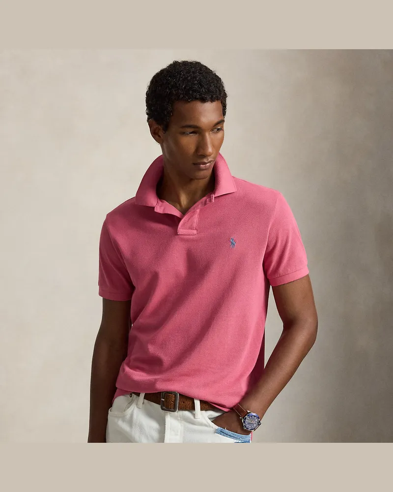 Ralph Lauren Custom-Slim-Fit Poloshirt aus Piqué Pink