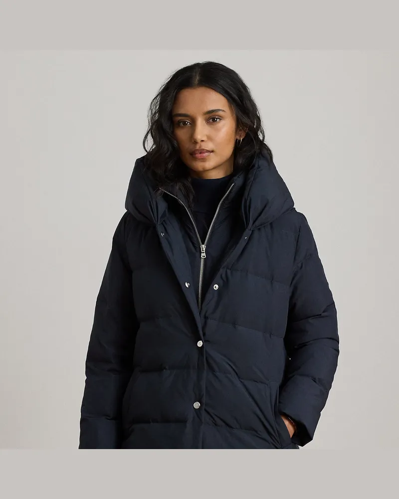 Ralph Lauren Daunenmantel mit Kapuze Blue
