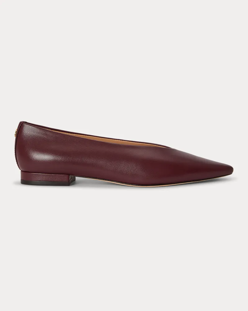 Ralph Lauren Ballerina Audri aus Nappaleder Red