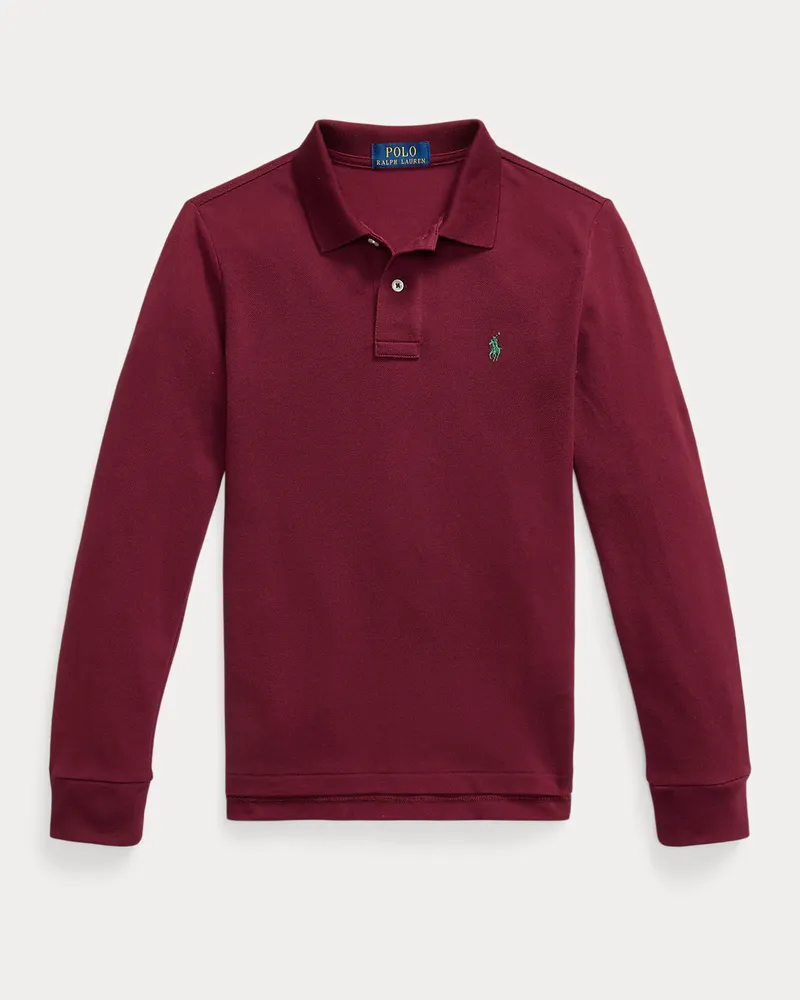 Ralph Lauren Slim-Fit Poloshirt aus Baumwollpiqué Red