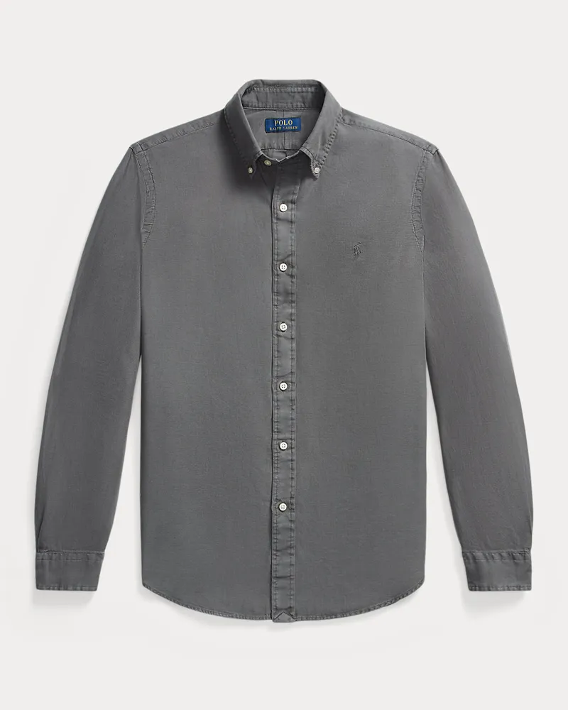 Ralph Lauren Gefärbtes Classic-Fit Hemd Grey