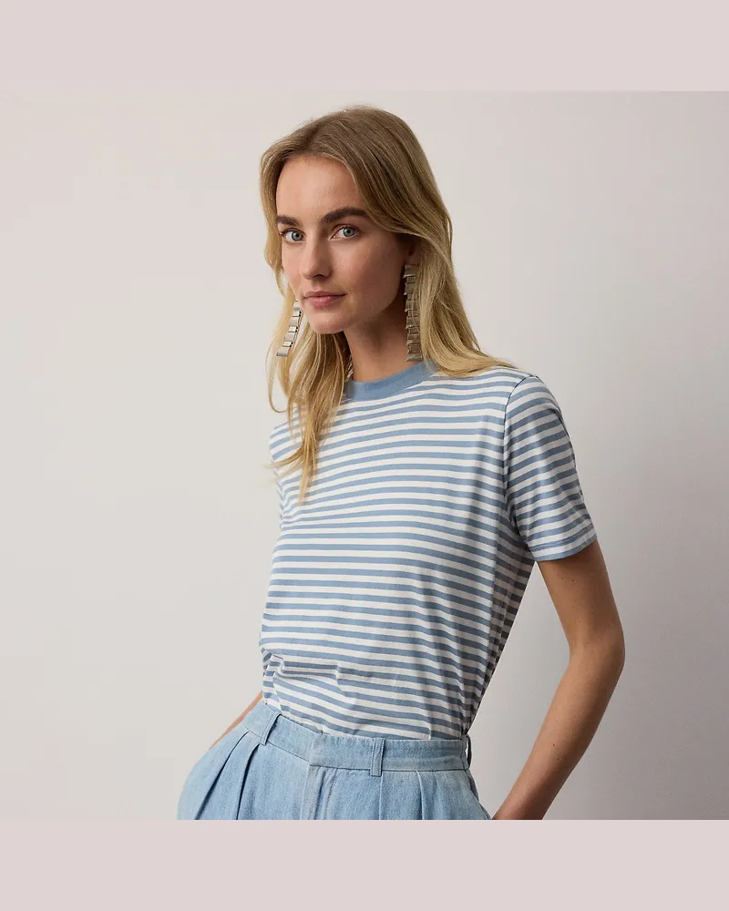Ralph Lauren Gestreiftes T-Shirt Hallie aus Jersey Blue