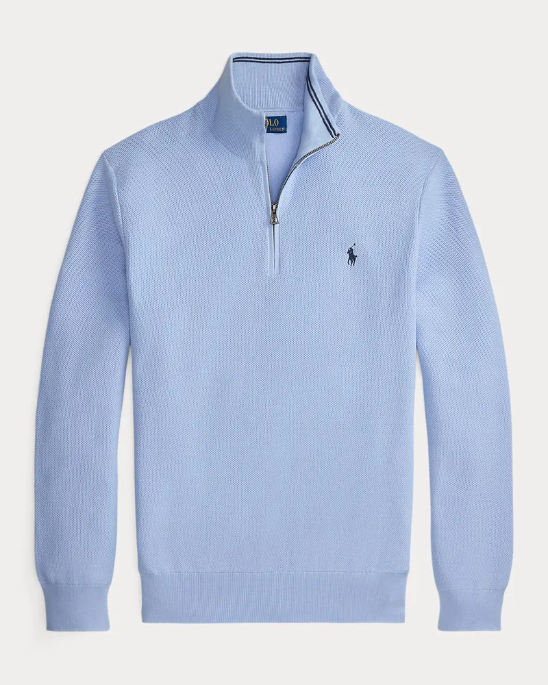 Ralph Lauren Pullover aus Baumwollpiqué Blue