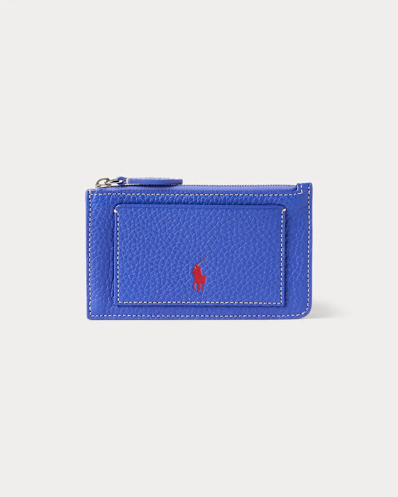 Ralph Lauren Kartenetui Polo Play aus Leder Purple