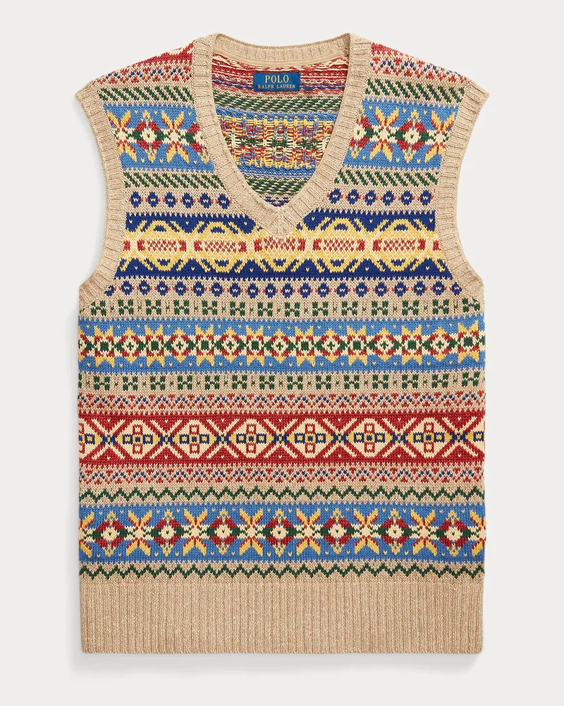 Ralph Lauren Pullunder mit Fair-Isle-Muster Tan