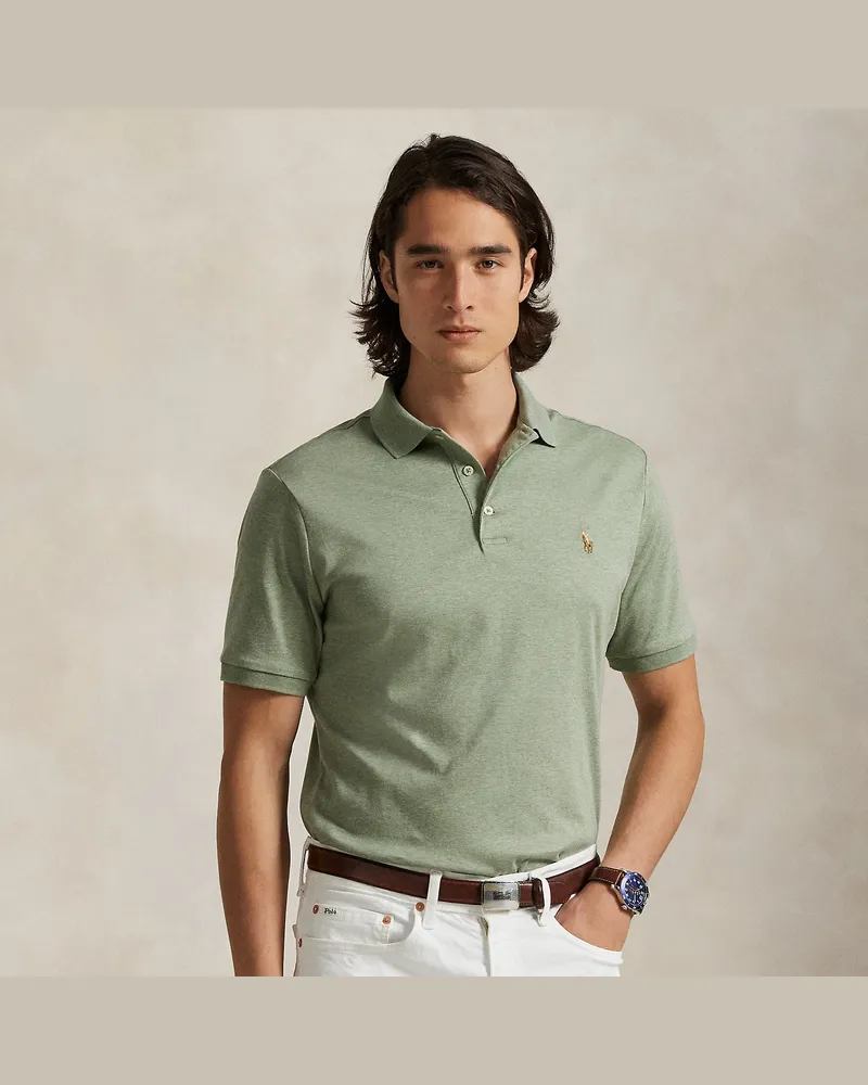 Ralph Lauren Custom-Slim-Fit Baumwoll-Poloshirt Green