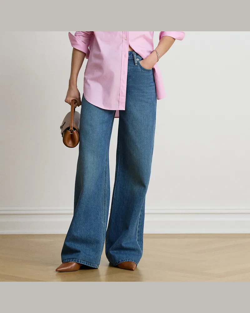 Ralph Lauren Jeans mit hoher Leibhöhe und weitem Bein Blue