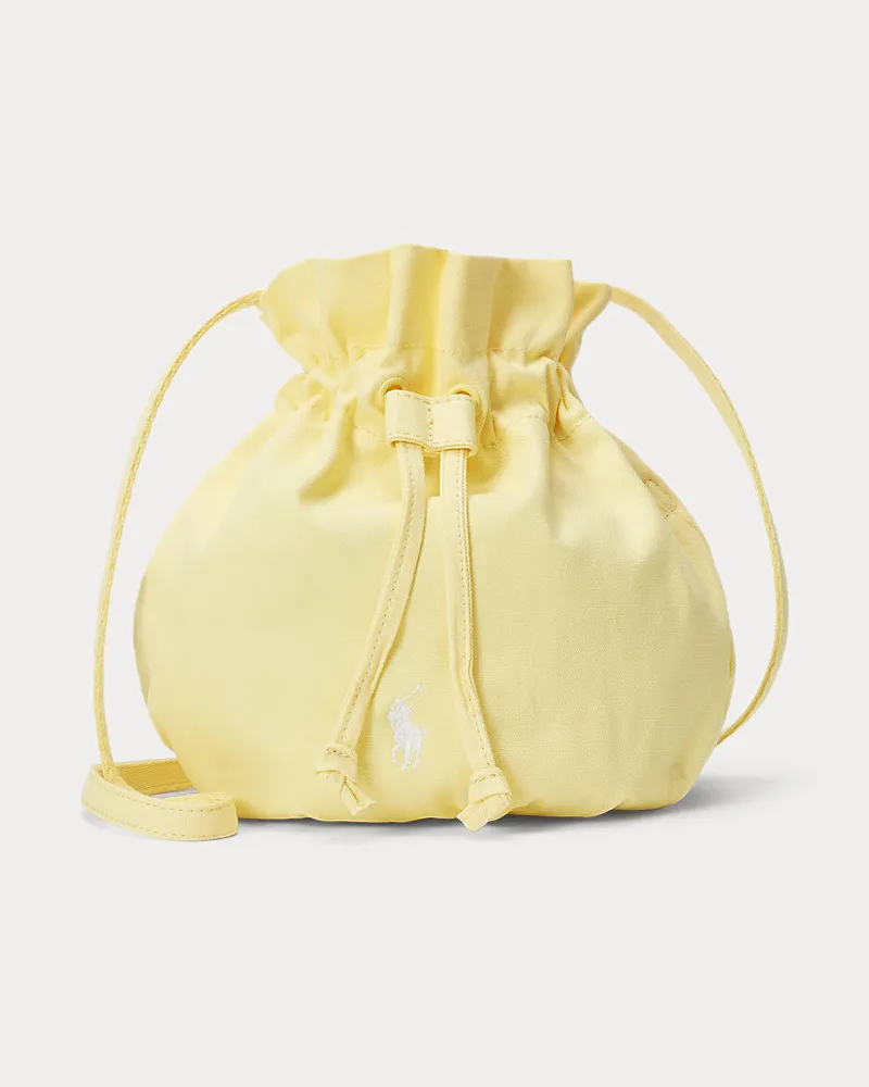 Ralph Lauren Segeltuch-Beuteltasche mit Big Pony Gold