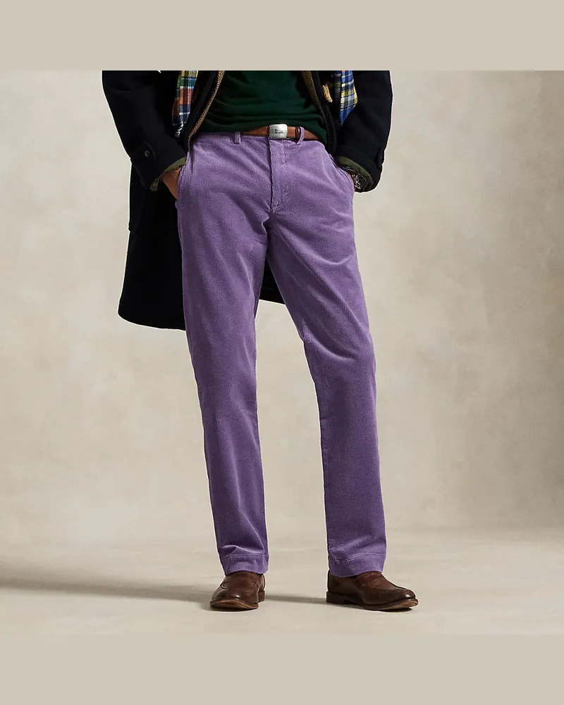 Ralph Lauren Straight-Fit Kordsamthose mit Stretch Purple