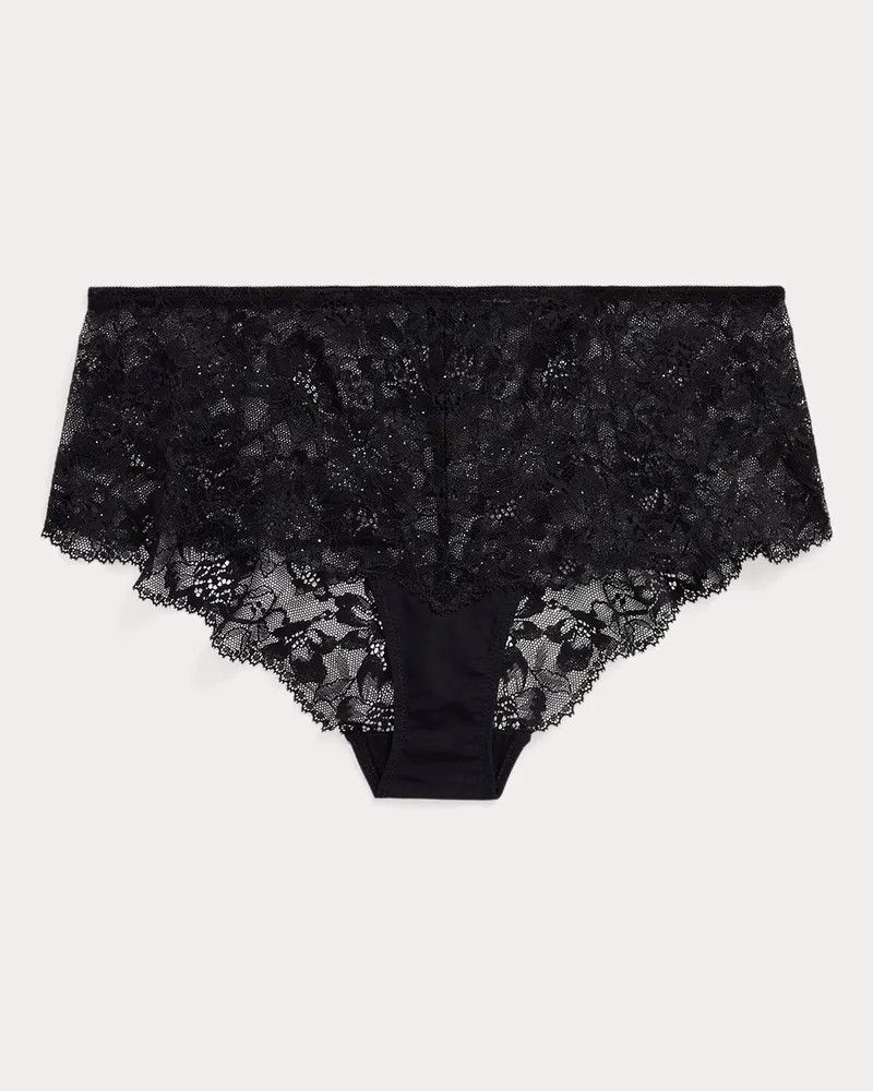 Ralph Lauren Hipster-Spitzen-Slip mit Pailletten Black