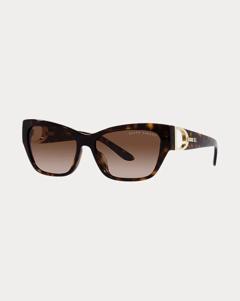 Ralph Lauren Sonnenbrille Grace in Schmetterlingsform Brown