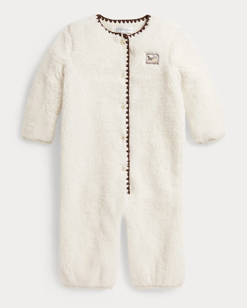 Ralph Lauren Strampler aus Teddy-Fleece Cream