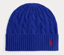 Woll-Kaschmir-Mütze mit Zopfmuster