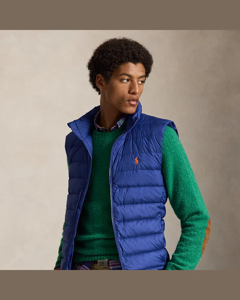 Ralph Lauren Die verstaubare Daunenweste Colden Blue