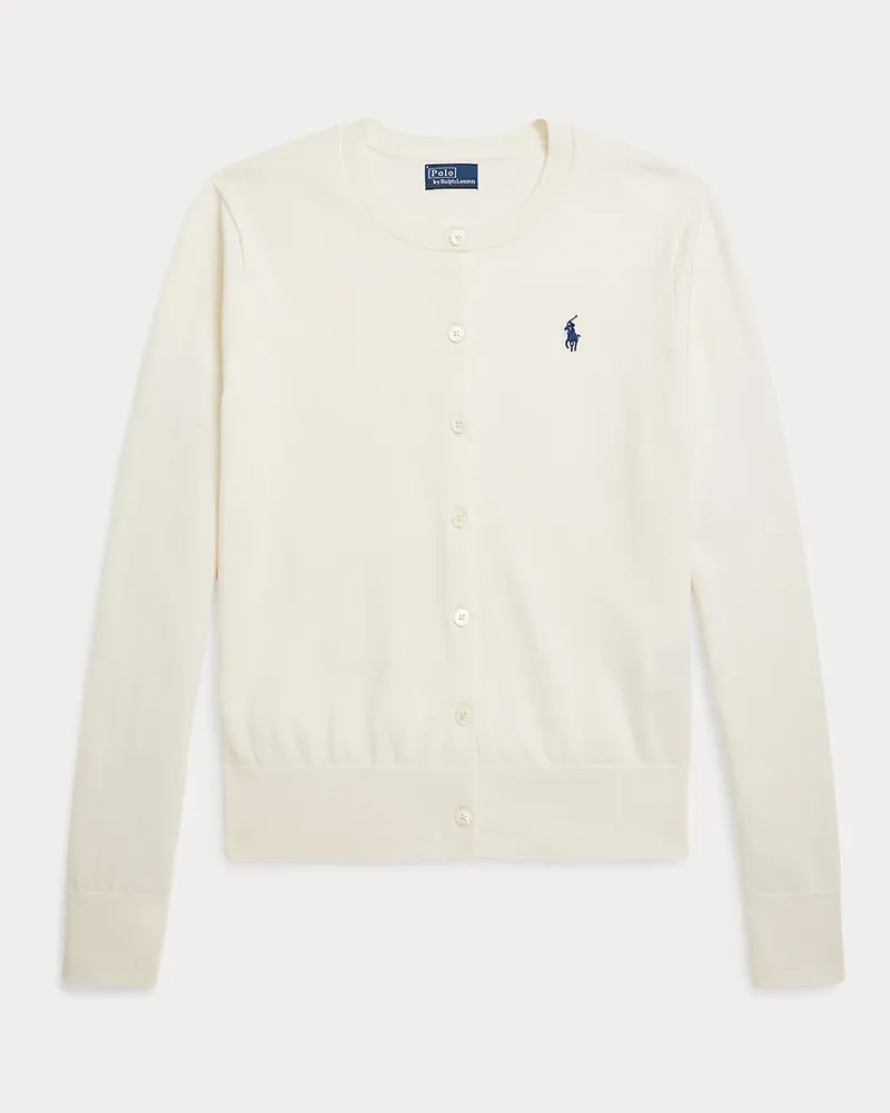 Ralph Lauren Strickjacke aus Stretch-Baumwollmischung Cream