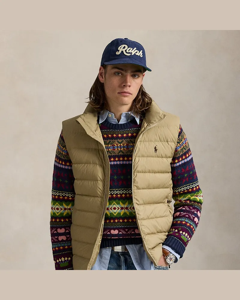 Ralph Lauren Die verstaubare Daunenweste Colden Tan