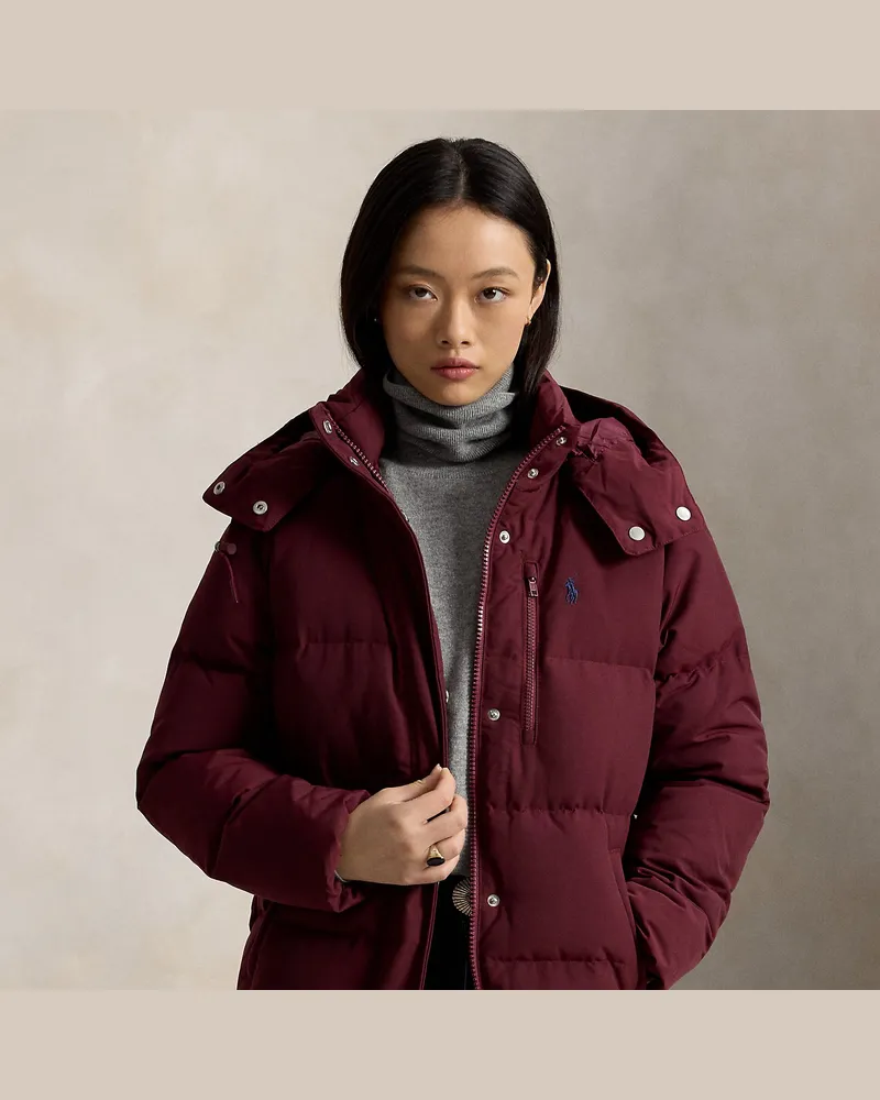 Ralph Lauren Mittelschwere Daunen-Pufferjacke Red