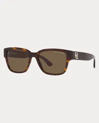 Ralph Lauren Rechteckige Racer-Sonnenbrille RL Brown