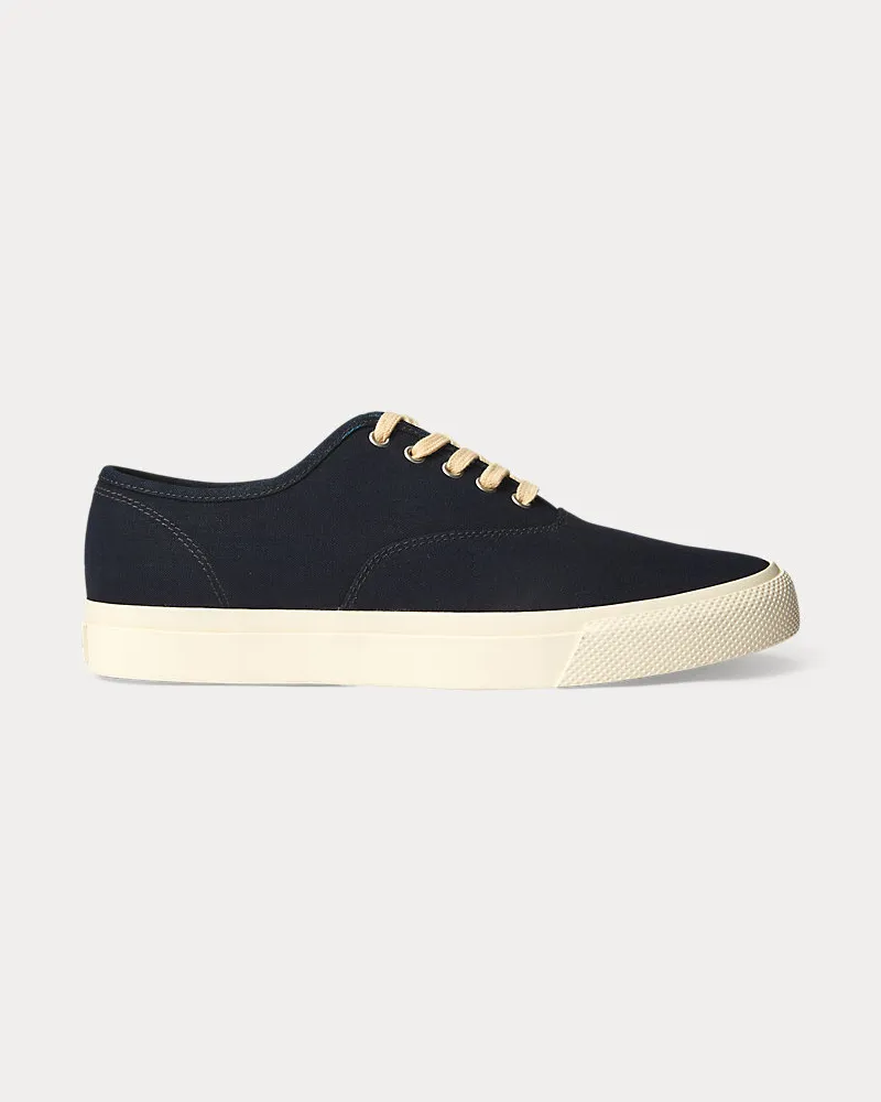 Ralph Lauren Indigoblauer Segeltuch-Sneaker Blue