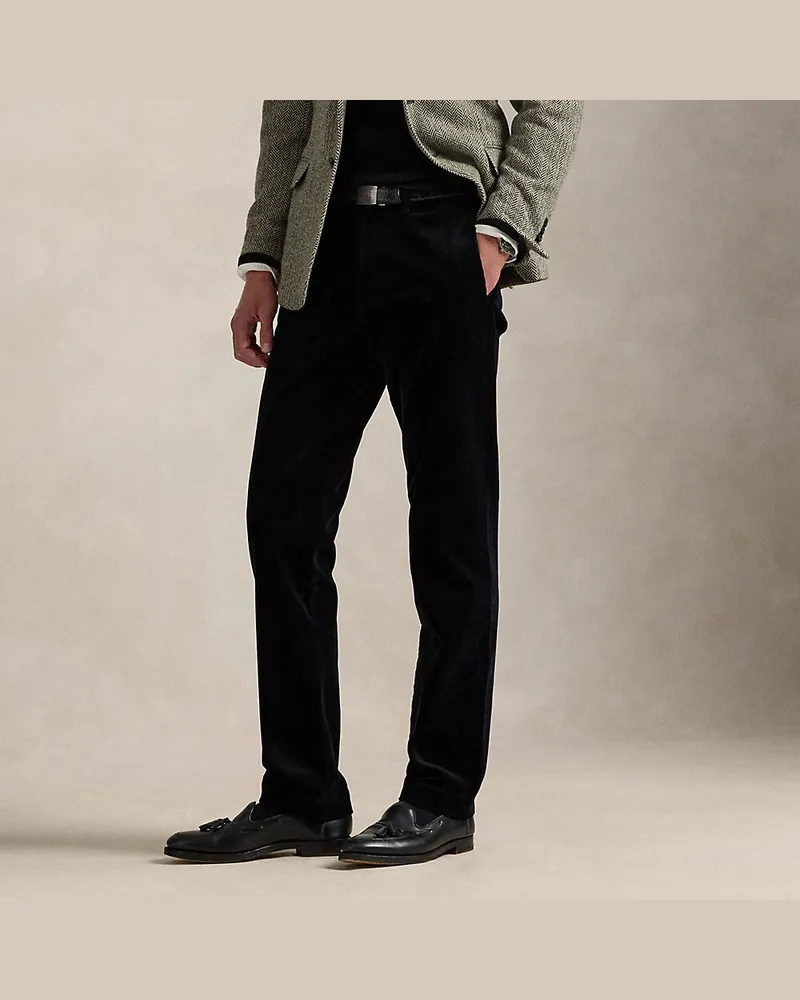 Ralph Lauren Straight-Fit Kordsamthose mit Stretch Black