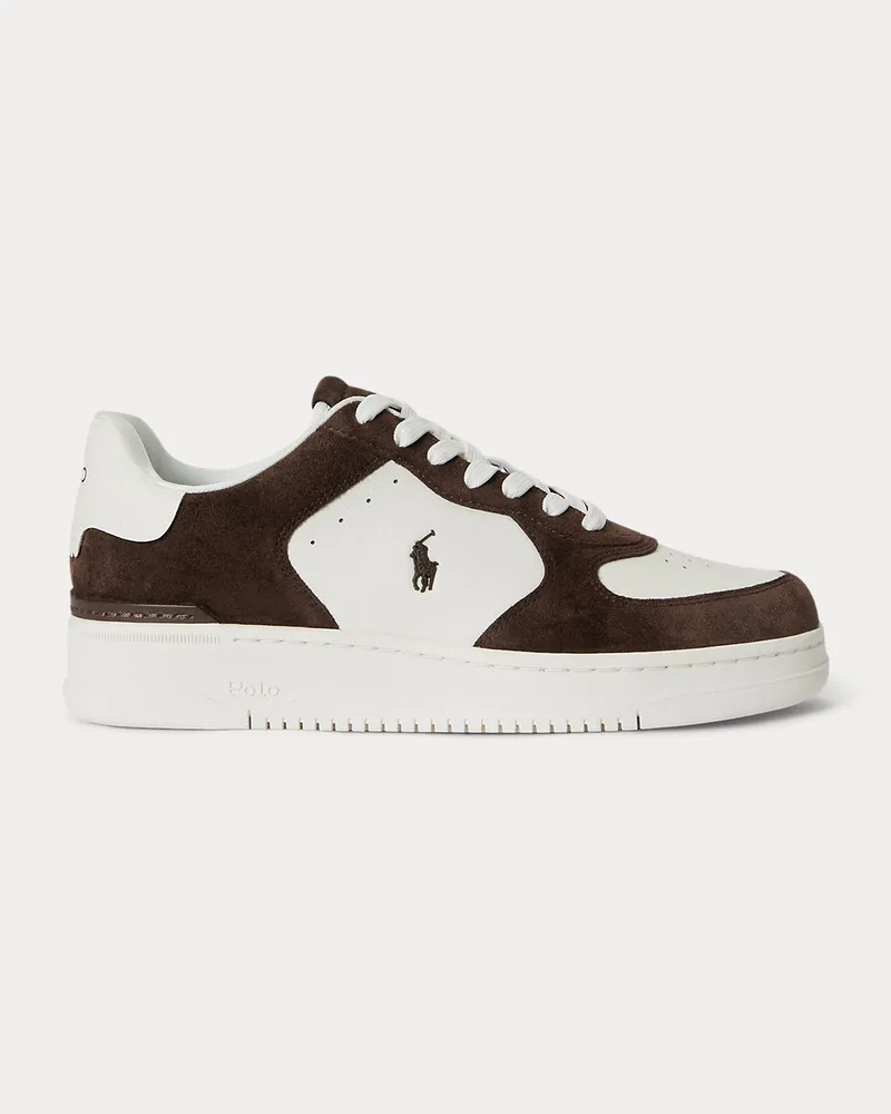 Ralph Lauren Leder-Wildleder-Sneaker Masters Court Cream