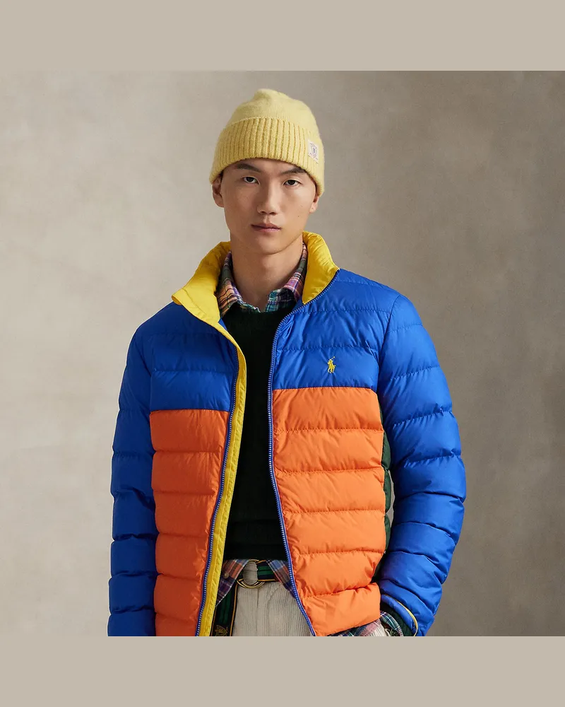 Ralph Lauren Verstaubare Color-Block-Jacke Colden Blue