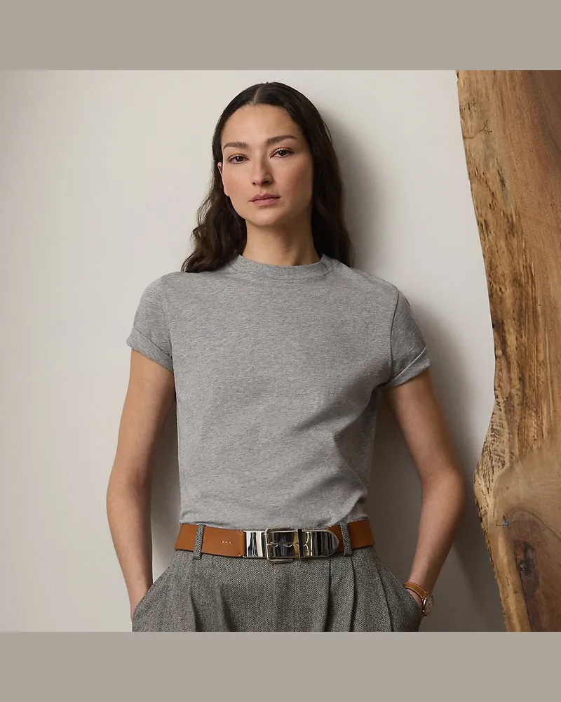 Ralph Lauren T-Shirt Hallie aus Baumwolljersey Grey