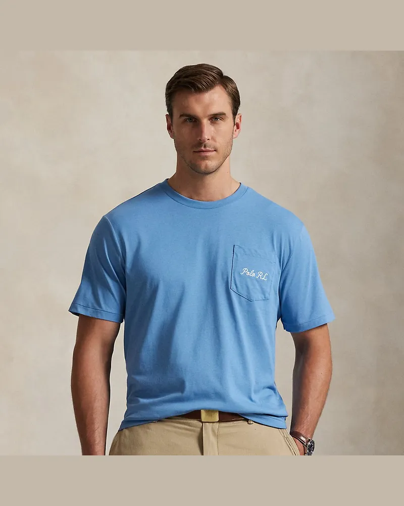 Ralph Lauren Große Größen - Jersey-T-Shirt mit Polo Bear Blue