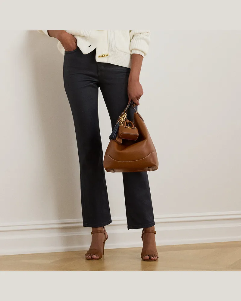 Ralph Lauren Kurzgrößen - Gerade 7/8-Jeans mit hoher Leibhöhe Blue