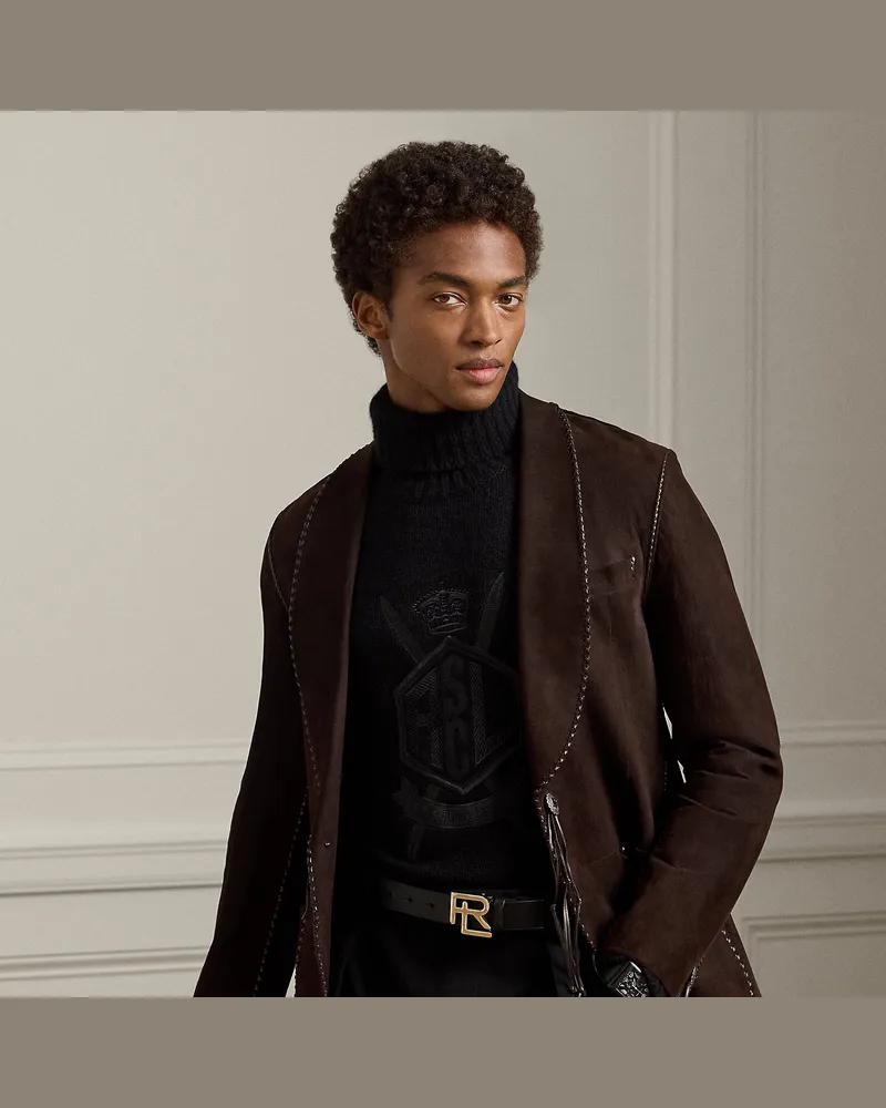 Ralph Lauren Handgeschneiderte Wildlederjacke Kent Brown