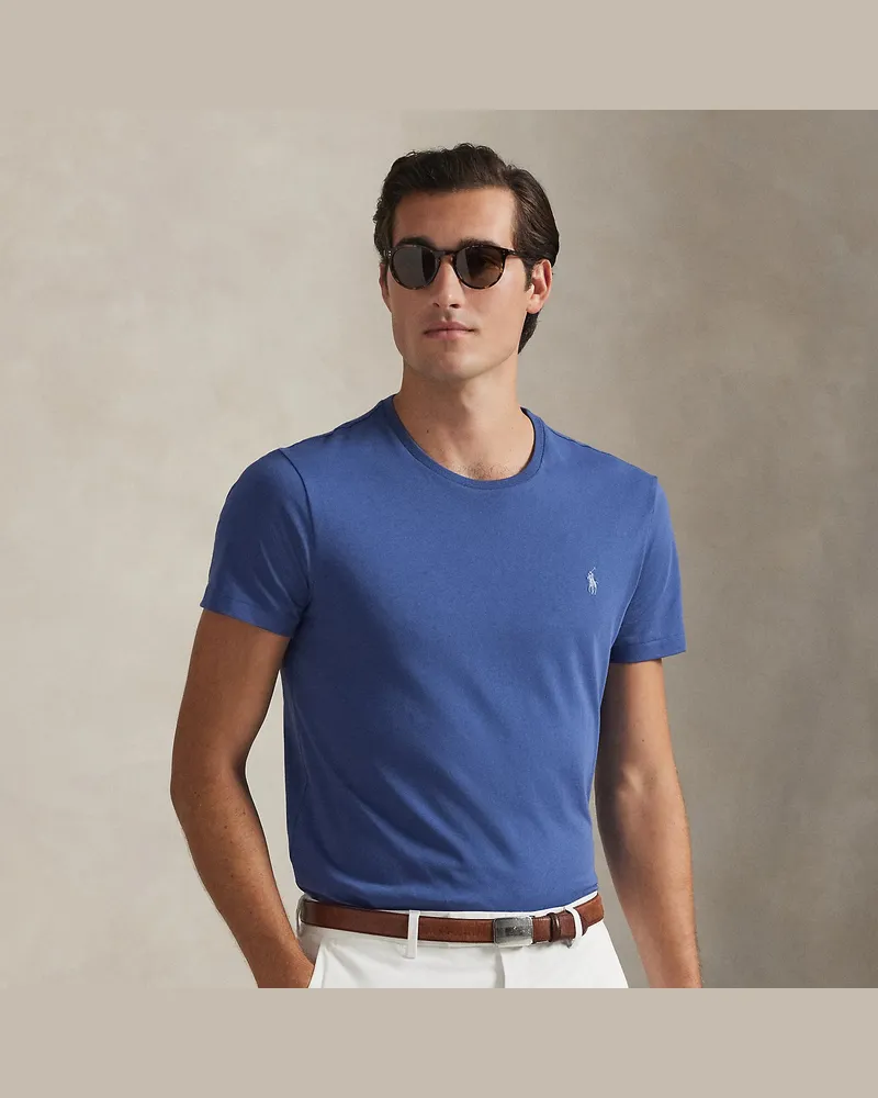 Ralph Lauren Custom-Slim-Fit Jersey-T-Shirt Blue