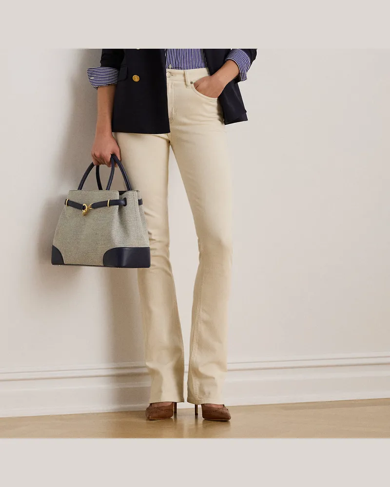 Ralph Lauren Bootcut-Jeans mit hoher Leibhöhe Cream