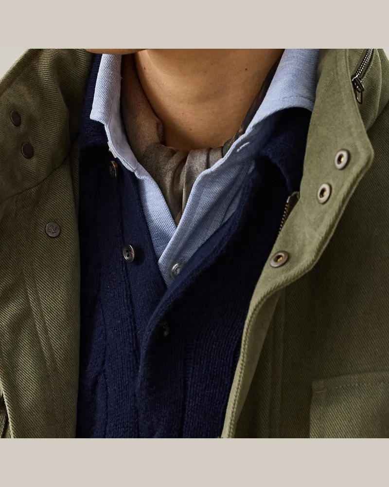 Ralph Lauren Seidentwill-Tuch mit Hirschmotiv Multi