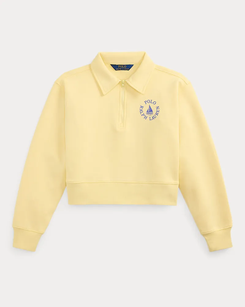 Ralph Lauren Kastenförmiges Sweatshirt mit Kragen Yellow