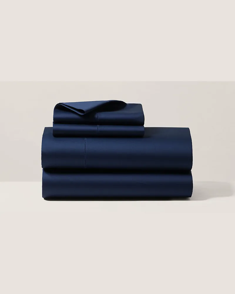 Ralph Lauren Home Bettlaken-Set aus Baumwollatlas Blue