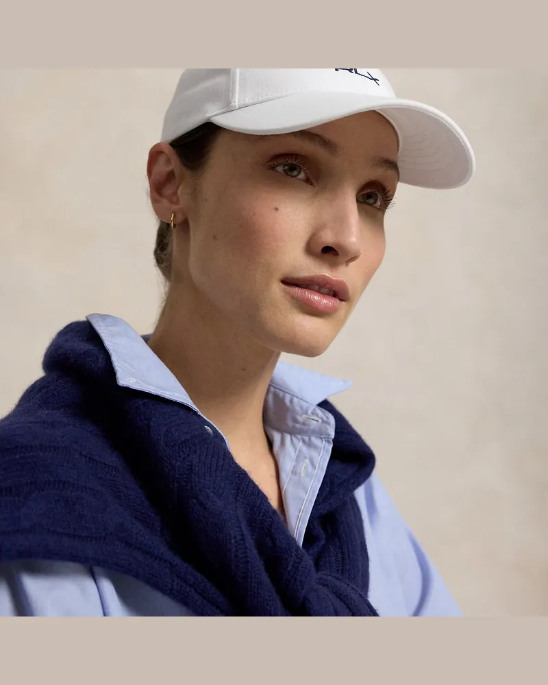Ralph Lauren Baseballkappe mit gesticktem Logo White