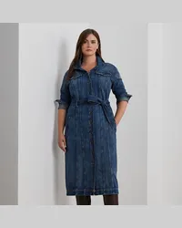 Ralph Lauren Plus Größen - Denim-Hemdkleid mit Gürtel Blue